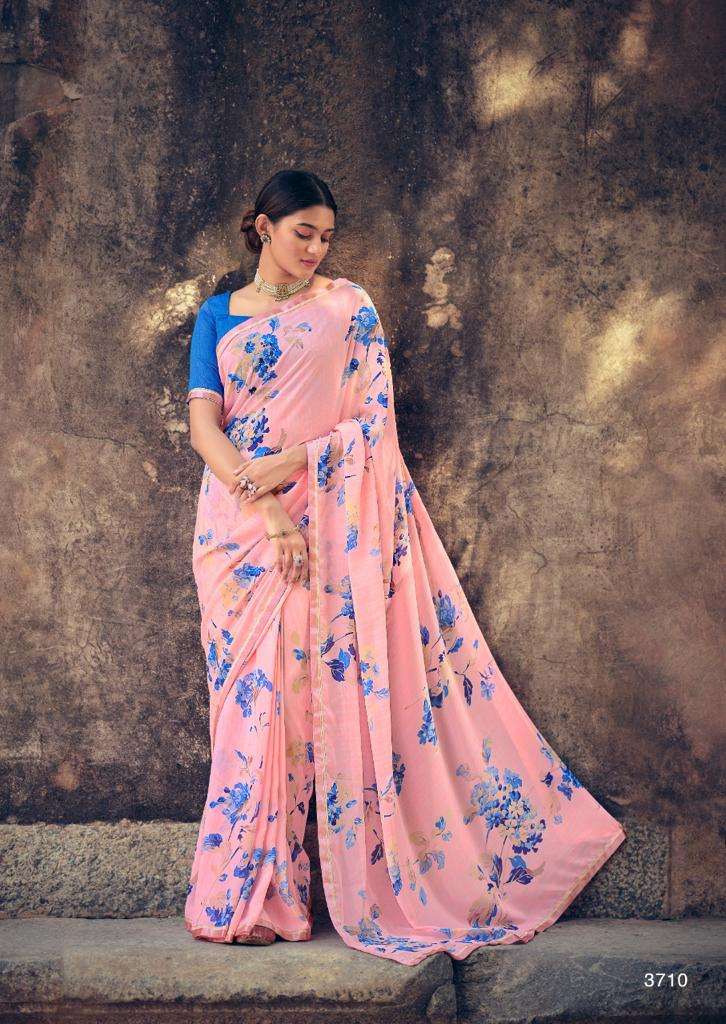 Kashvi Creation Launched Diya Fancy Soft Beautiful Micro Print Festive Wear Sarees