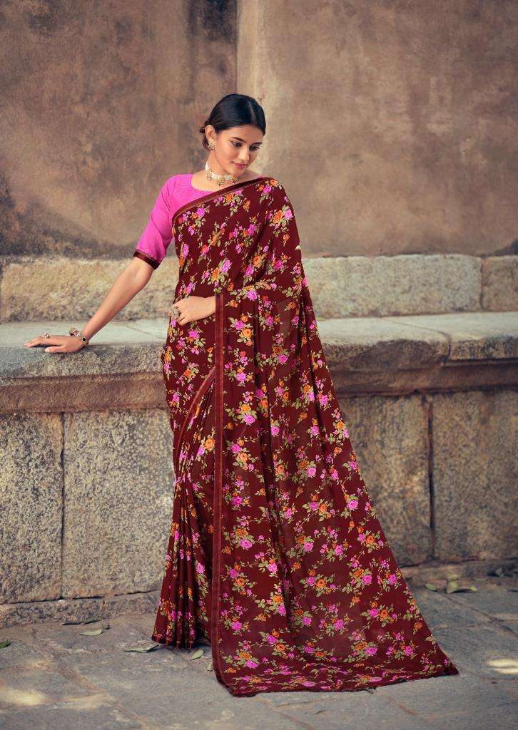 Kashvi Creation Launched Diya Fancy Soft Beautiful Micro Print Festive Wear Sarees