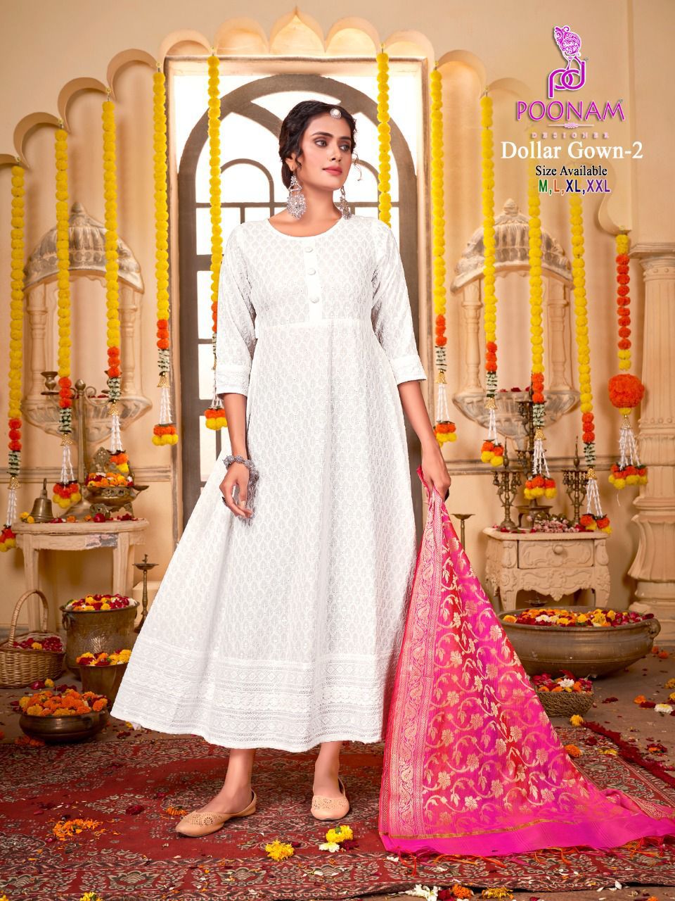 Poonam Dollar Vol 2 Rayon With Fancy Work Stylish Designer Festive Wear Casual Look Gown