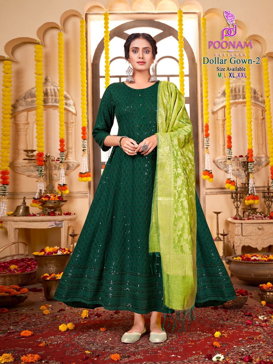 Poonam Dollar Vol 2 Rayon With Fancy Work Stylish Designer Festive Wear Casual Look Gown