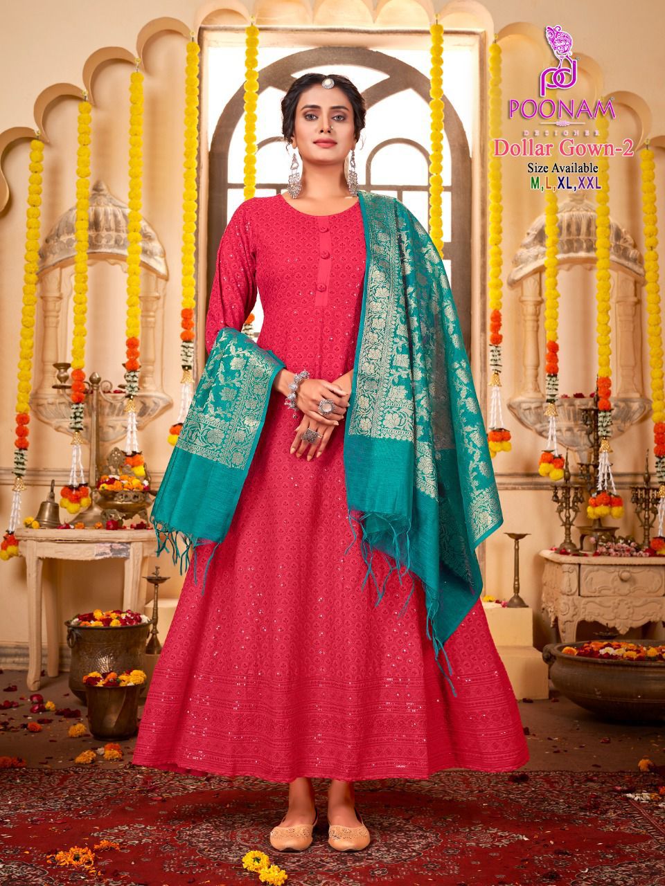 Poonam Dollar Vol 2 Rayon With Fancy Work Stylish Designer Festive Wear Casual Look Gown