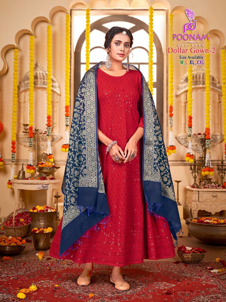 Poonam Dollar Vol 2 Rayon With Fancy Work Stylish Designer Festive Wear Casual Look Gown