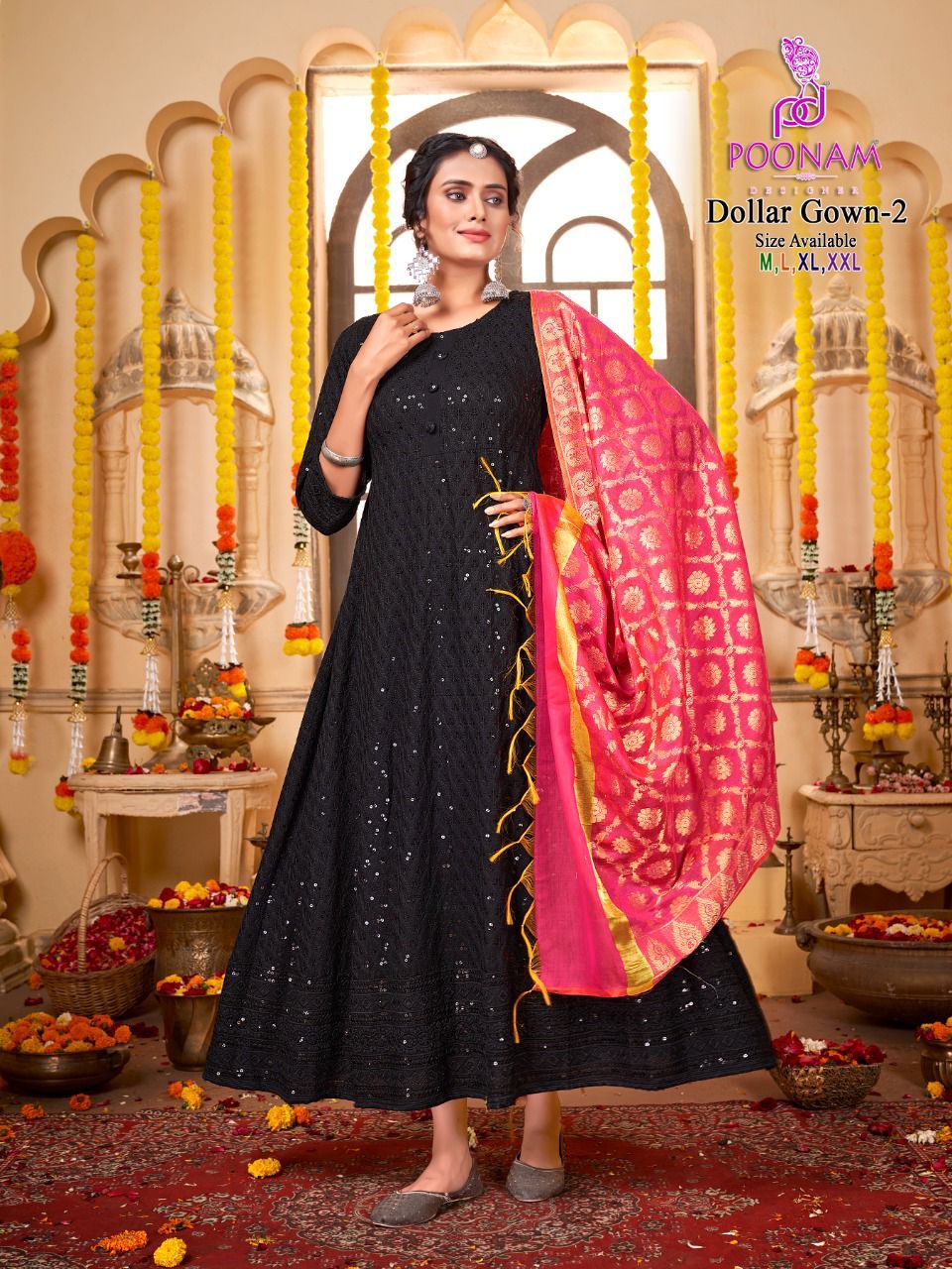 Poonam Dollar Vol 2 Rayon With Fancy Work Stylish Designer Festive Wear Casual Look Gown