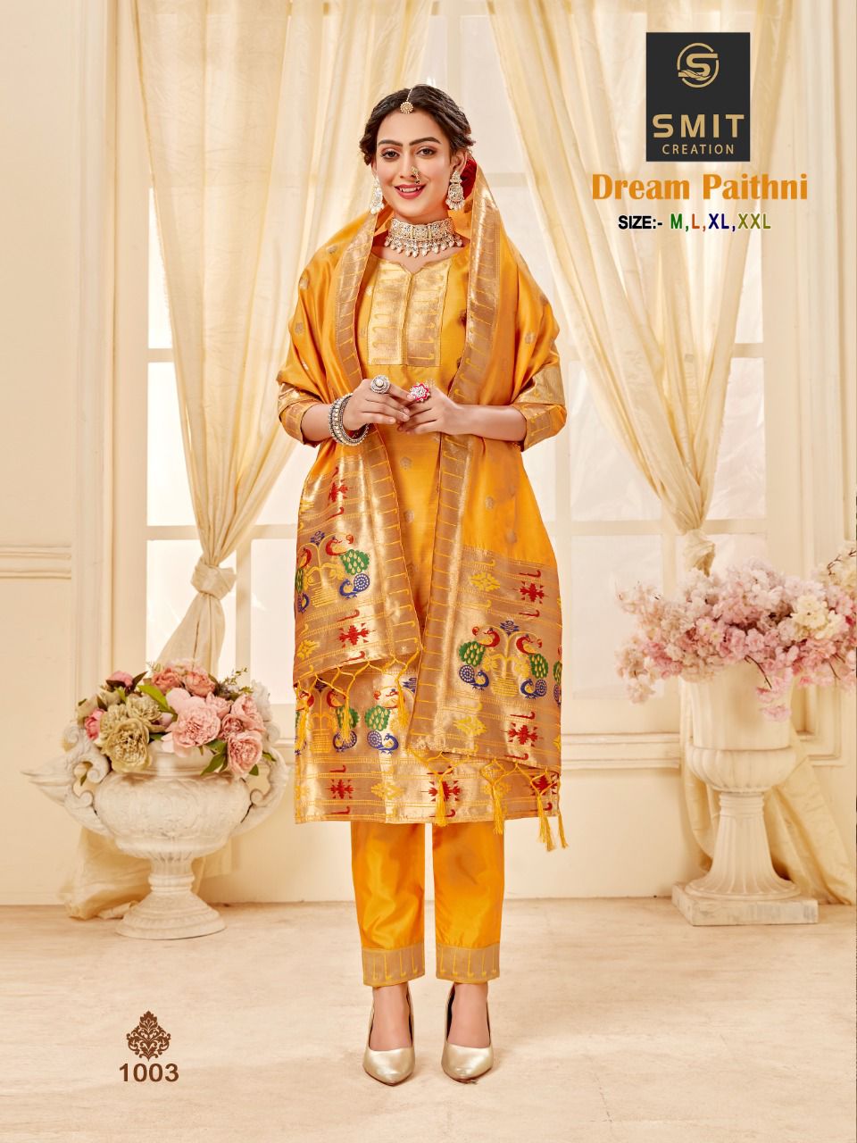 Poonam Dream Paithni Silk With Heavy Beautiful Work Stylish Designer Festive Wear Fancy Kurti