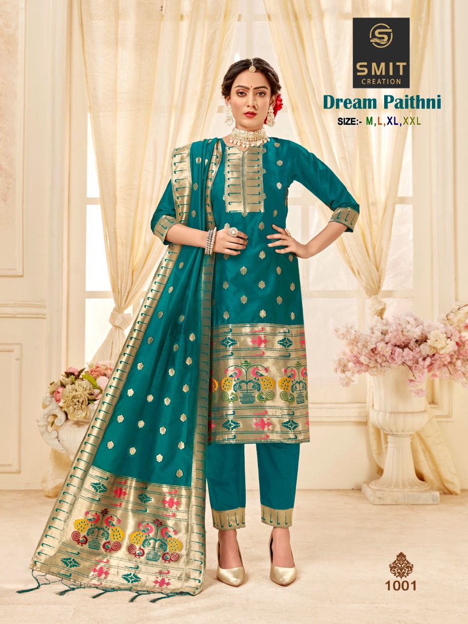 Poonam Dream Paithni Silk With Heavy Beautiful Work Stylish Designer Festive Wear Fancy Kurti