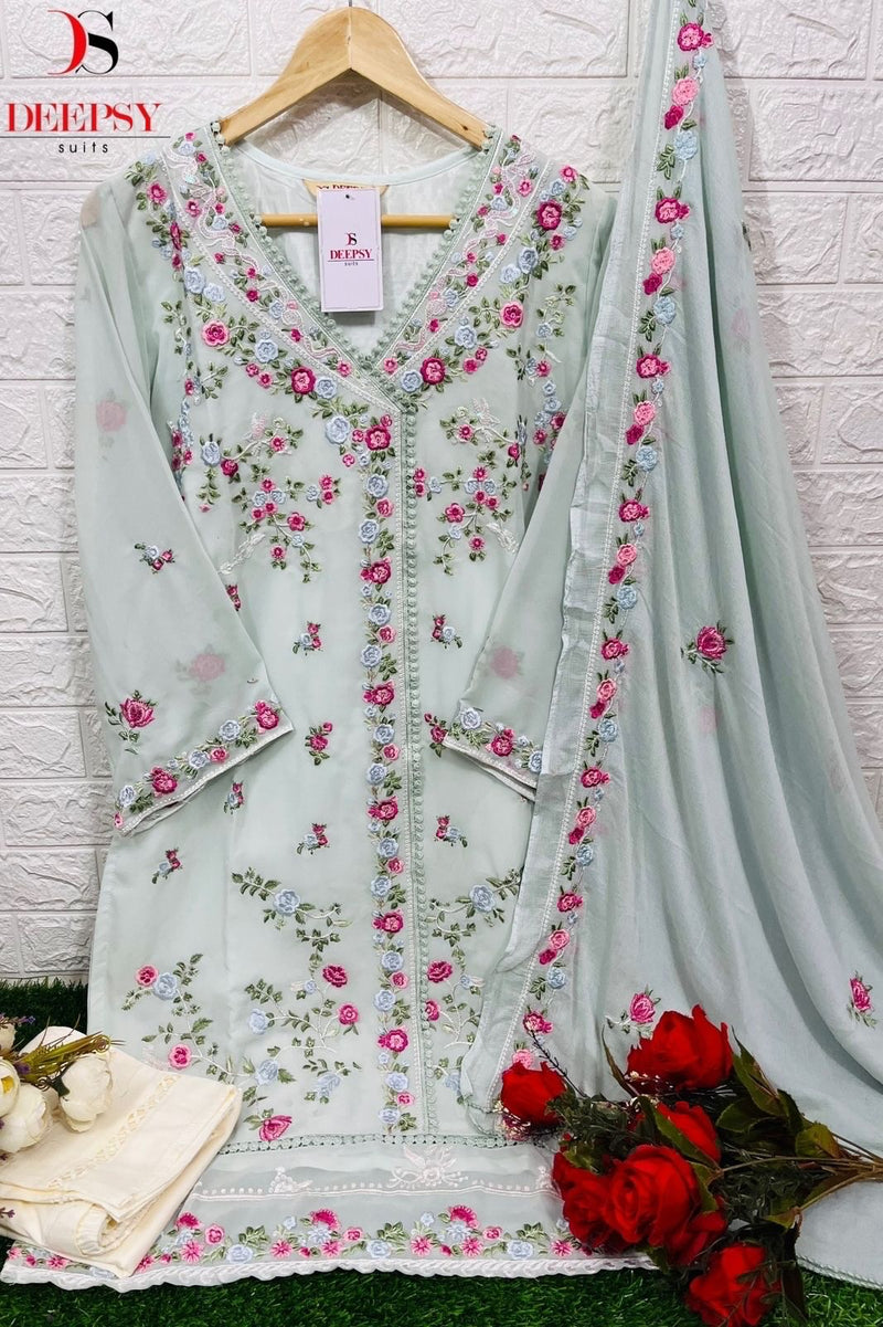 Deepsy Suit D 275 Georgette Embroidered Pakistani Pret Kurti