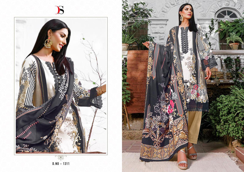 Deepsy Suit Firdous Classic Pure Cotton Embroidered Work Salwar Kameez