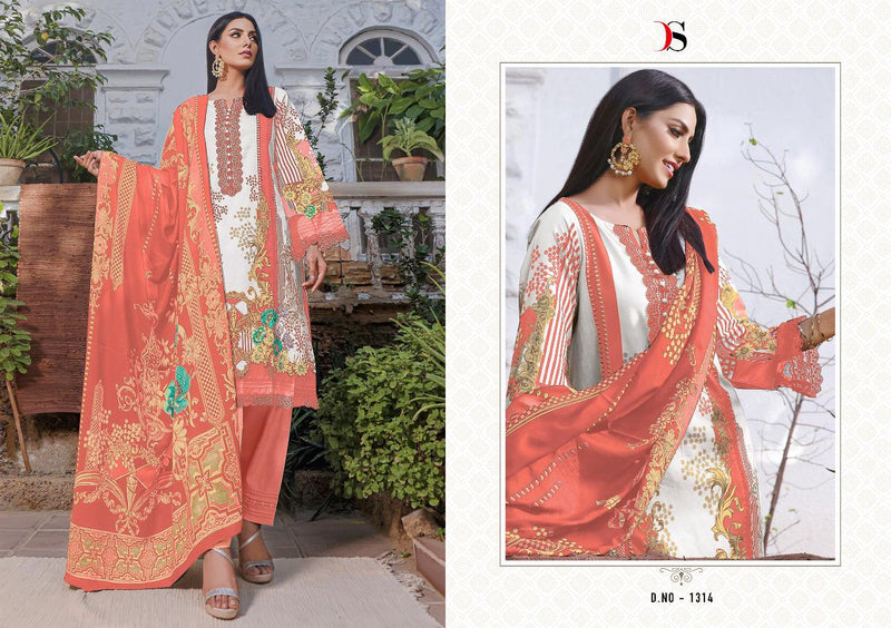 Deepsy Suit Firdous Classic Pure Cotton Embroidered Work Salwar Kameez