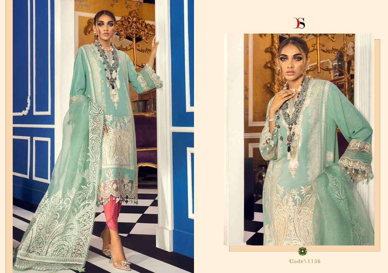 Deepsy Suit Sana Safinaz Muzlin Premium Cotton Print With Embroidered Work Salwar Suit