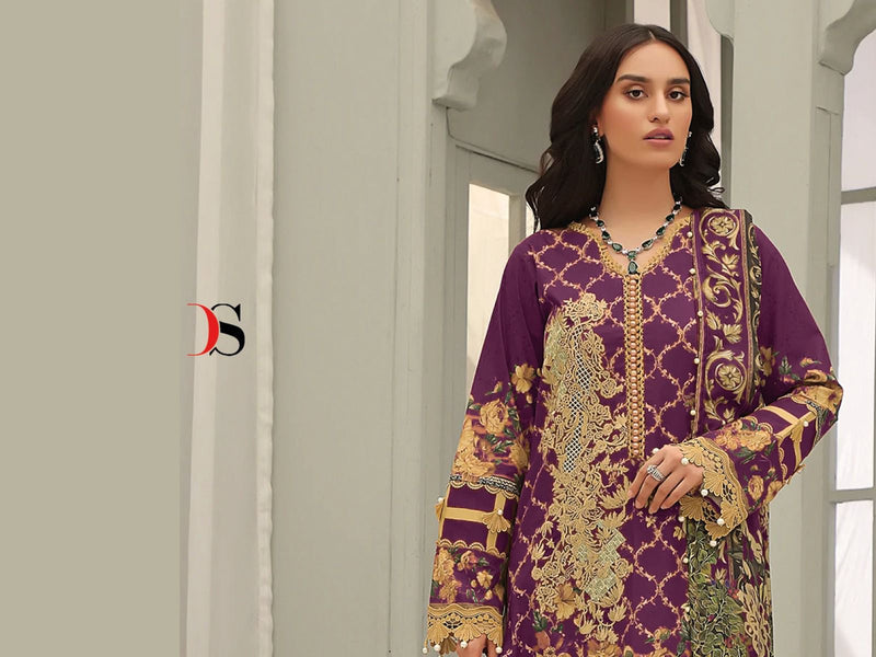 Deepsy Suits Firdous Queens Court 3 Pure Cotton With Embroidered Salwar Kameez