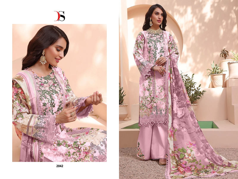 Deepsy Suits Firdous Queens Court 3 Pure Cotton With Embroidered Salwar Kameez