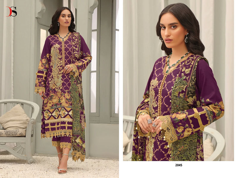 Deepsy Suits Firdous Queens Court 3 Pure Cotton With Embroidered Salwar Kameez