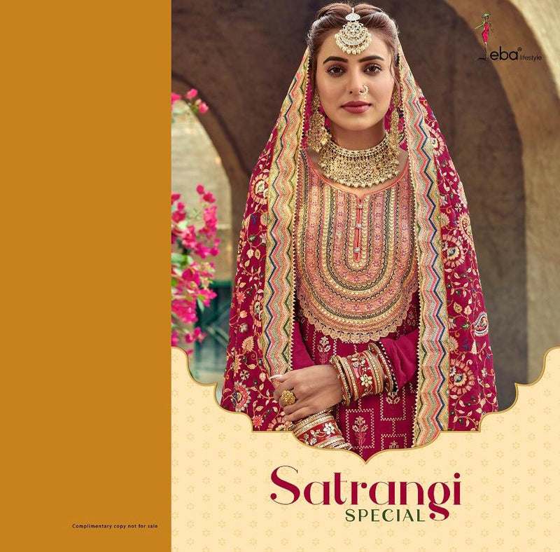 Eba Lifestyle Satrangi Special Georgette Pakistani Style Designer Wedding Wear Salwar Suits