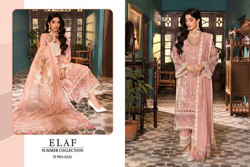 Shree Fabs Elaf Summer Collection Cotton Embroidered Pakistani Style Party Wear Salwar Suits