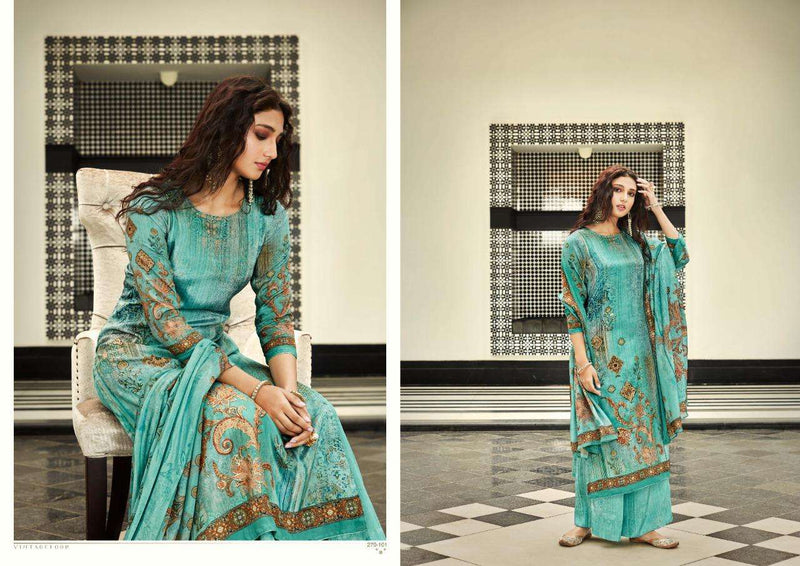 Sargam Prints Elite Pure Crape Party Wear Salwar Suits With Digital Print & Foil Work