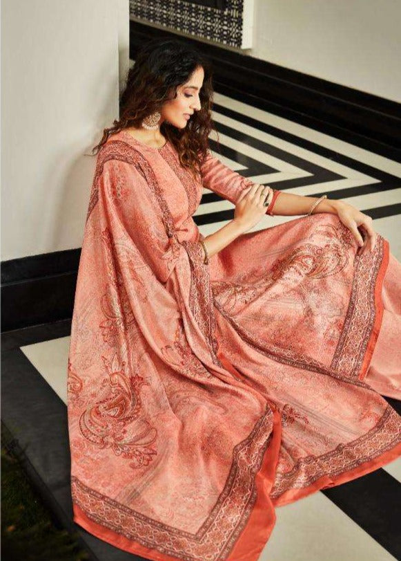 Sargam Prints Elite Pure Crape Party Wear Salwar Suits With Digital Print & Foil Work