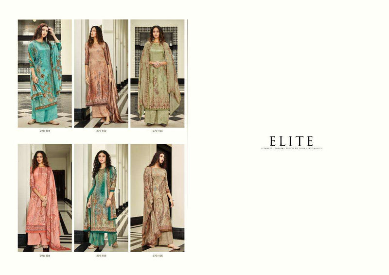 Sargam Prints Elite Pure Crape Party Wear Salwar Suits With Digital Print & Foil Work