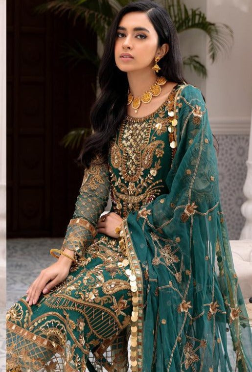 Serene Eman Adeel Fox Georgette  Pakistani Style Heavy Designer Party Wear Salwar Suits