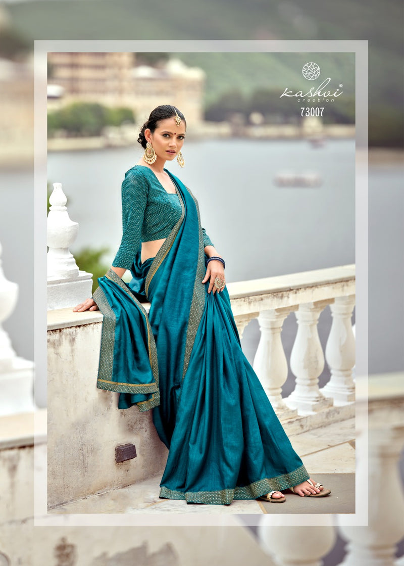 Kashvi Creation Eshika Dola Silky Party Wear Sarees With Beautiful Colors