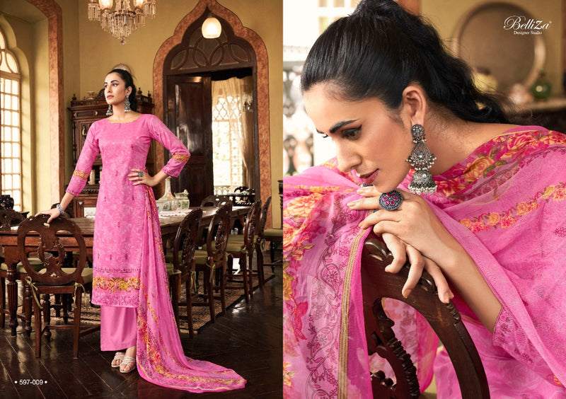 Belliza Designer Studio Eva Cotton Linen Party Wear Salwar Suits With Beautiful Digital Print