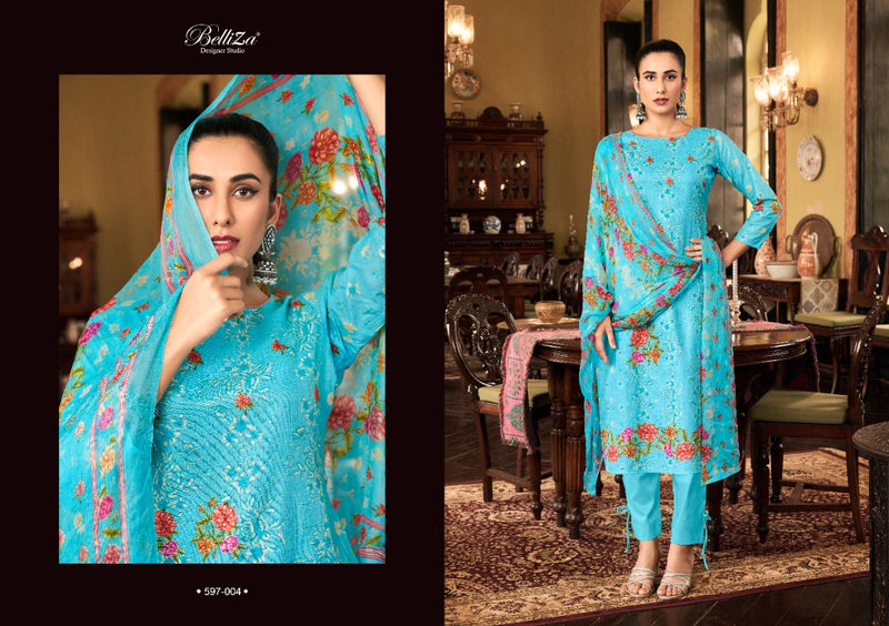 Belliza Designer Studio Eva Cotton Linen Party Wear Salwar Suits With Beautiful Digital Print