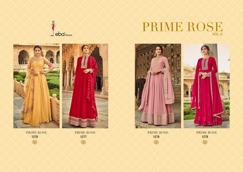 Eba Lifestyle Prime Rose Vol 2 Georgette With Heavy Embroidery Work Exclusive Wedding Wear Salwar Kameez