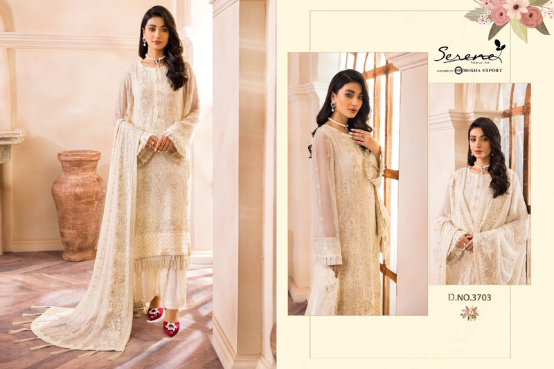 Serene Farasha Fox Georgette Heavy Designer Pakistani Style Party Wear Salwar Suits