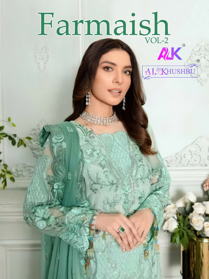 Al Khushbu Farmaish Vol 2 Georgette With Beautiful Heavy Embroidery Work Stylish Pakistani Party Wear Salwar Kameez