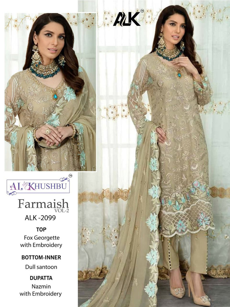 Al Khushbu Farmaish Vol 2 Georgette With Beautiful Heavy Embroidery Work Stylish Pakistani Party Wear Salwar Kameez