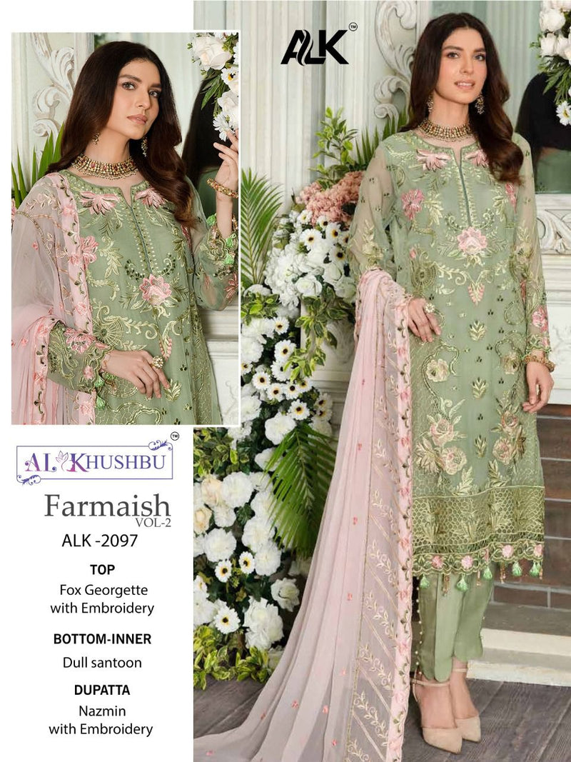 Al Khushbu Farmaish Vol 2 Georgette With Beautiful Heavy Embroidery Work Stylish Pakistani Party Wear Salwar Kameez