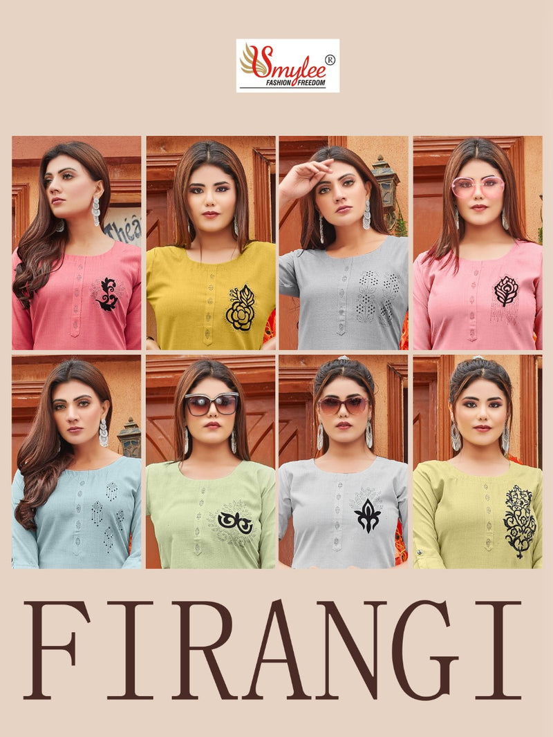 Smylee Fashion Firangi Rayon Stylish Fancy Casual Wear Long Kurtis