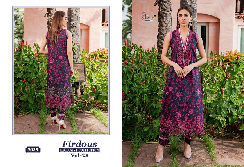 Shree Fabs Fridous Exclusive Collection Vol 28 Pure Jam Cotton Print Exclusive Embroidery Patch Pakistani Salwar Suit