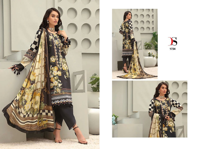 Deepsy Suit Dno 1731 To 1738 Pure Cotton With Heavy Embroidery Work Pakistani Stylish Designer Salwar Kameez