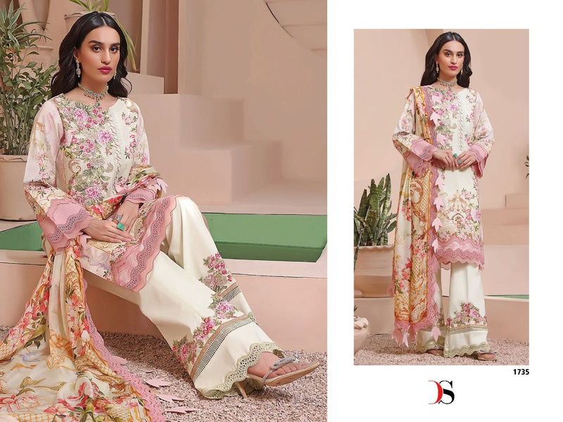 Deepsy Suit Dno 1731 To 1738 Pure Cotton With Heavy Embroidery Work Pakistani Stylish Designer Salwar Kameez