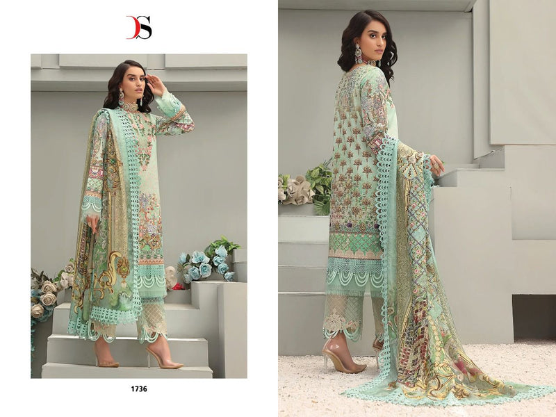 Deepsy Suit Dno 1731 To 1738 Pure Cotton With Heavy Embroidery Work Pakistani Stylish Designer Salwar Kameez