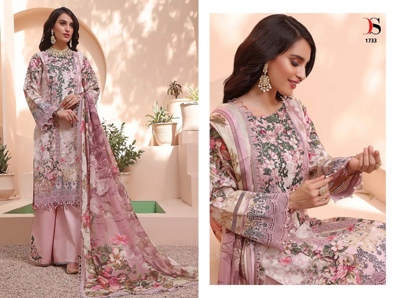 Deepsy Suit Dno 1731 To 1738 Pure Cotton With Heavy Embroidery Work Pakistani Stylish Designer Salwar Kameez