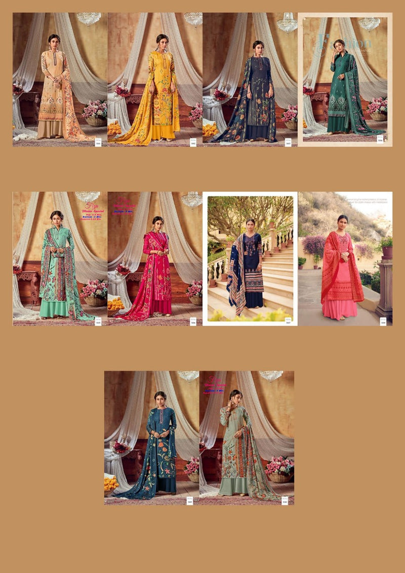 Apana Cotton Fiza Plazo Special Vol 5 Cotton Party Wear Salwar Suits With Fancy Prints