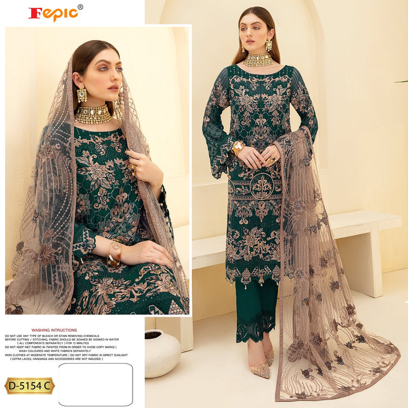 Fepic Rosemeen D 5154 Heavy Georgette Embroidered Handwork Pakistani Suits