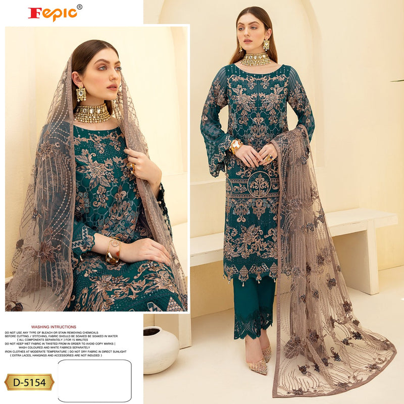 Fepic Rosemeen D 5154 Heavy Georgette Embroidered Handwork Pakistani Suits