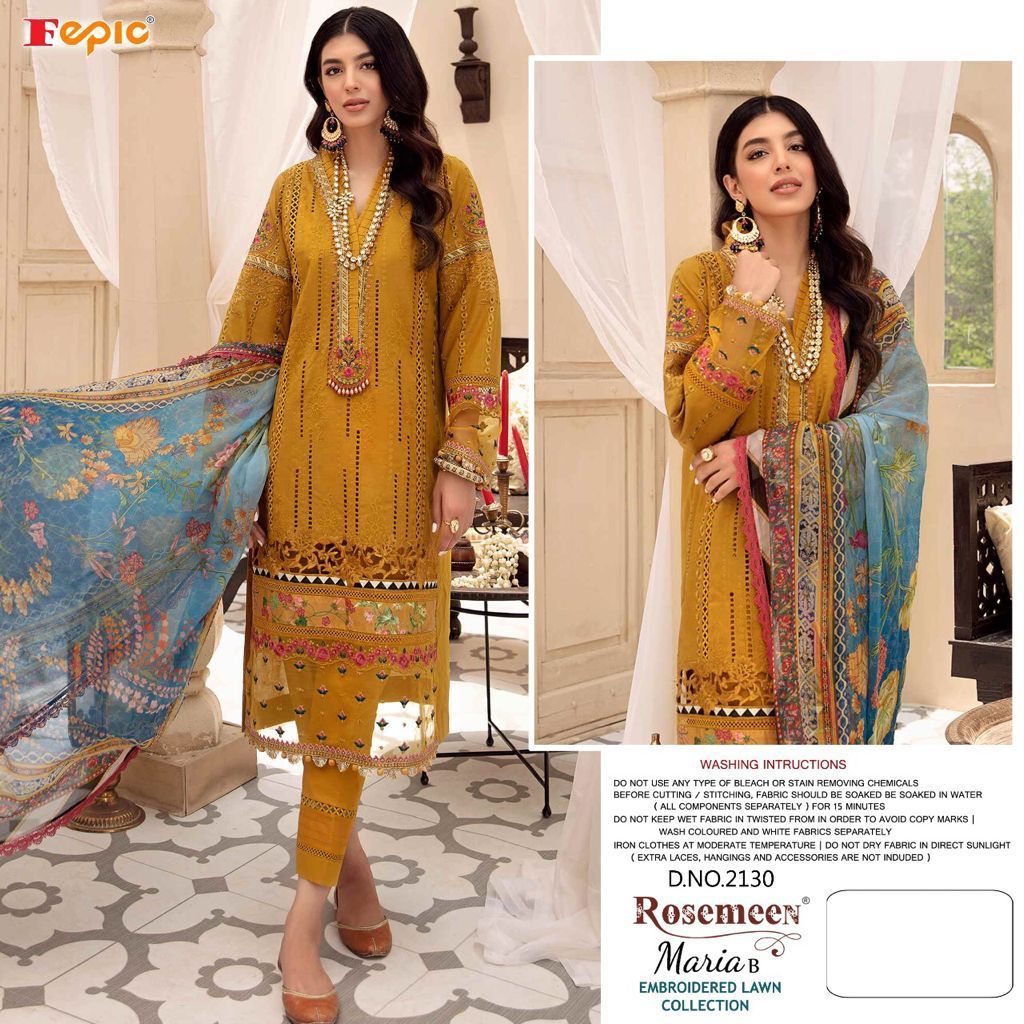 Fepic  Rosemeen Maria B Embroidered Lawn Collection Pure Cotton Salwar Suit