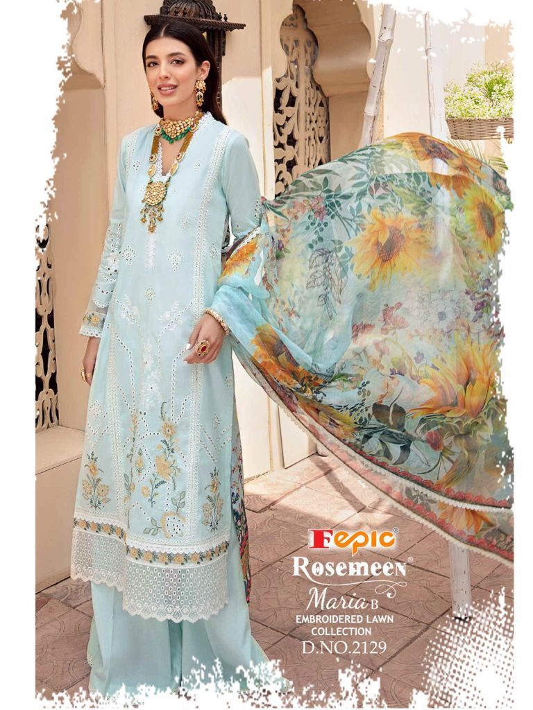 Fepic  Rosemeen Maria B Embroidered Lawn Collection Pure Cotton Salwar Suit