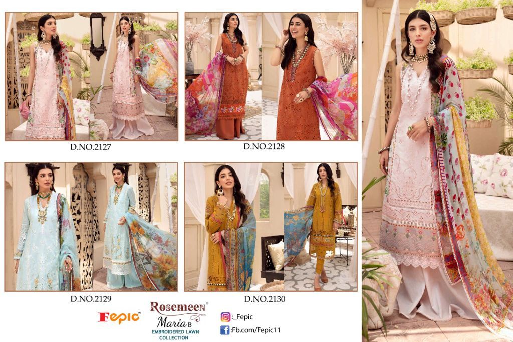 Fepic  Rosemeen Maria B Embroidered Lawn Collection Pure Cotton Salwar Suit