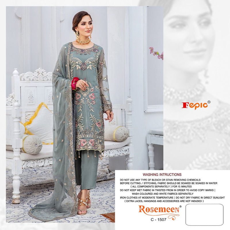 Fepic Suit C 1507 Georgette Embroidered Khatli Work Salwar Kameez