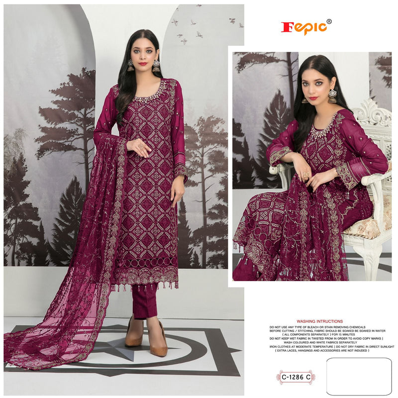 Fepic Suit Rosemeen C 1286 Georgette Embroidered Pakistani Salwar Kameez