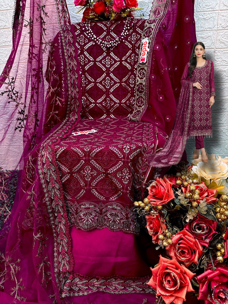 Fepic Suit Rosemeen C 1286 Georgette Embroidered Pakistani Salwar Kameez