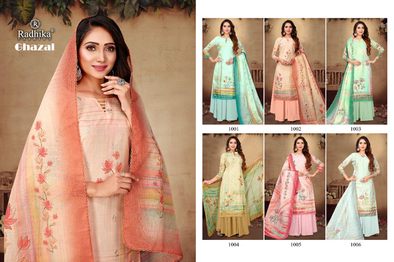 Radhika Fashion Azara Ghazal Cotton Printed Fancy Party Wear Salwar Suits