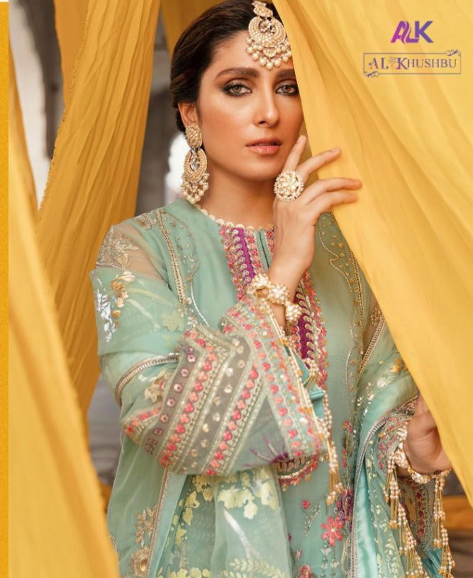 Al Khushbu Gisele Vol 1 Georgette Elegant Designer Wedding Wear Salwar Suits