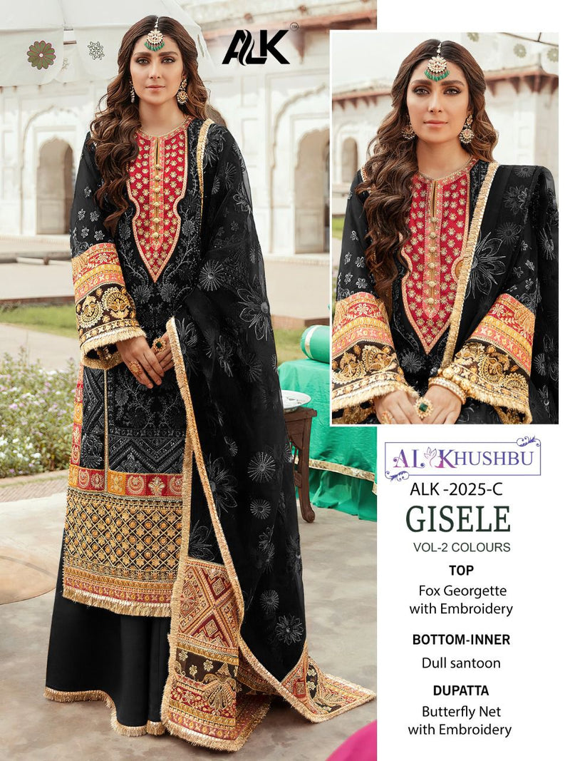 Al Khushbu Glsele Vol 2 Colours Georgette With Heavy Embroidery Work Stylish Designer Pakistani Salwar Kameez