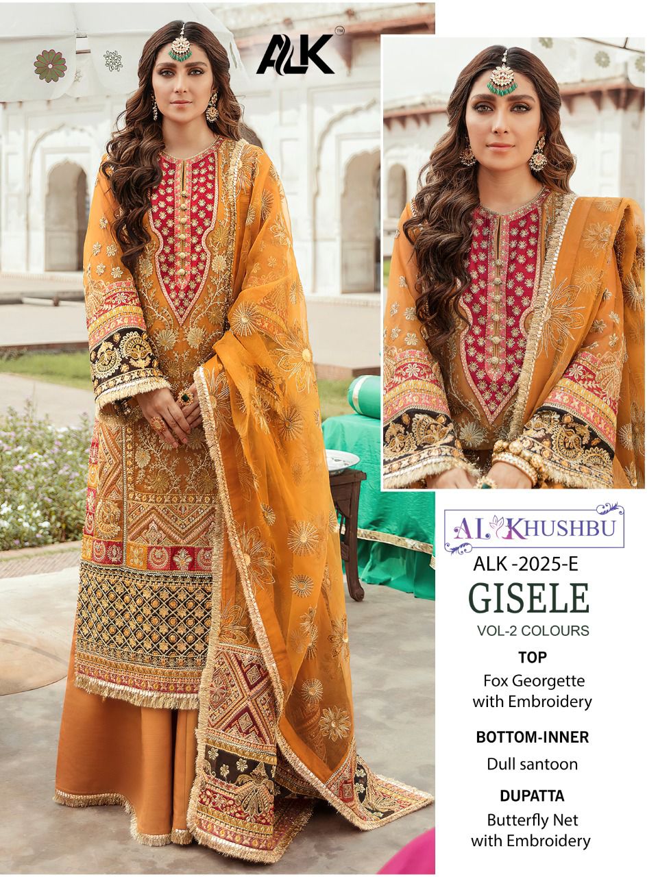 Al Khushbu Glsele Vol 2 Colours Georgette With Heavy Embroidery Work Stylish Designer Pakistani Salwar Kameez