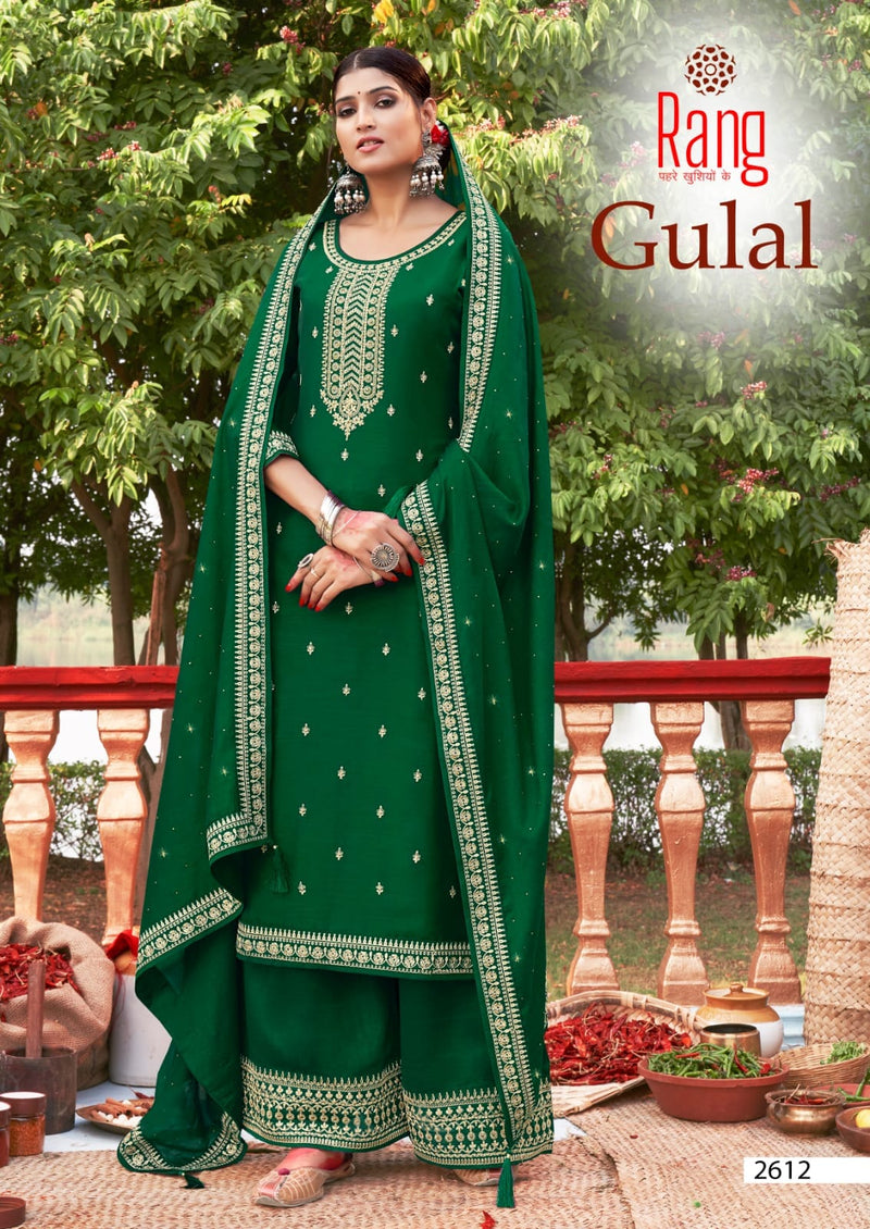 Rang Gulal Silk With Beautiful Heavy Work Stylish Designer Festive Wear Salwar Kameez